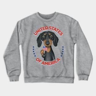 Dachshund United States of America Crewneck Sweatshirt